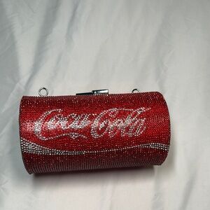 Coca-Cola Red and Silver Rhinestone Bag